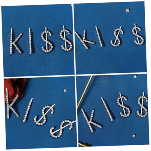 TOPPERFUN Buchstaben Haarspangen mit Funkelnden Strasssteinen Langlebige Legierung Haarklammern Modische Haarschmuck für Mädchen Alltag Schule Festtage und Geschenke von TOPPERFUN