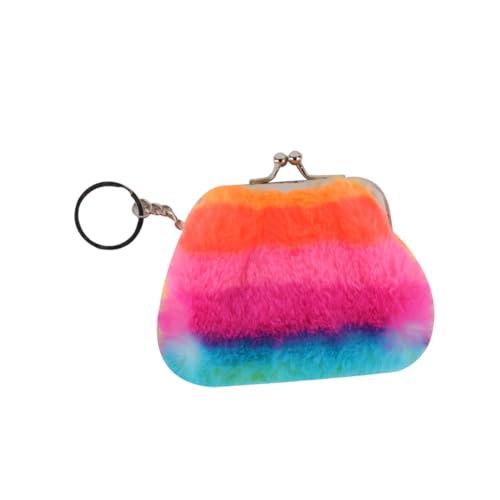 TOPPERFUN Plüsch Geldbörse für Mädchen Kleine Münztasche Bunte Wechseltasche Leichte und Robuste Handtasche Kinder Geldbeutel mit Einhorn Muster von TOPPERFUN