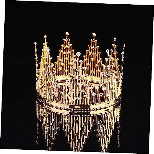 TOPPERFUN Cake Topper Goldene Tiara Tortendeko für Geburtstag Hochzeit Party Kindergeburtstag Festliche Kuchenaufsatz Dekoration von TOPPERFUN