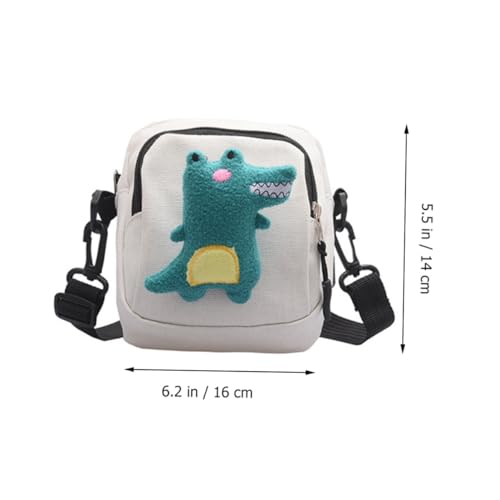 TOPPERFUN Canvas Tasche Dinosaurier Design Minitasche Kleine Messenger Bag Aufbewahrungstasche Für Mädchen Stylische Schultertasche Mini-aufbewahrungsbehälter von TOPPERFUN