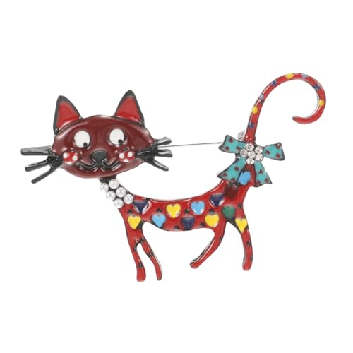 TOPPERFUN Katzenbrosche Damen Anstecknadel Zinklegierung Süße Tierbrosche für Kleidung Dekorative Sicherheitsnadel für Hosen und Kleider Kreatives Design Schutz vor Entblößung von TOPPERFUN