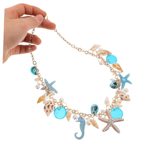 TOPPERFUN Charm Pendant Halskette Strand Schmuck für Damen Sommer Beach Choker mit Meeresmotiv Küstenstil für Urlaub und Strandpartys von TOPPERFUN