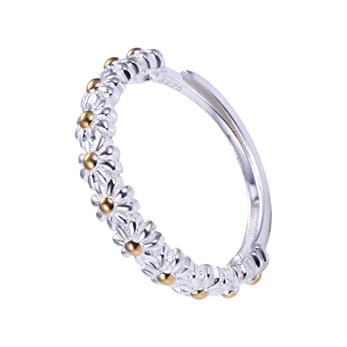 TOPPERFUN Daisy Ring Damen Verstellbarer Offener Ring Silber für Styles Perfektes Valentinstagsgeschenk oder Geburtstagsgeschenk Schmuck für TOPPERFUN Daisy Ring Damen Verstellbarer Offener Ring Silber für Styles Perfektes Valentinstagsgeschenk oder Geburtstagsgeschenk Schmuck für von TOPPERFUN