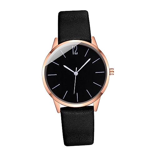 TOPPERFUN Pu Armbanduhr Damen Quarzuhr Studentuhr Modeuhr Klassisch Elegant Freizeit Schule Partys Uhr von TOPPERFUN