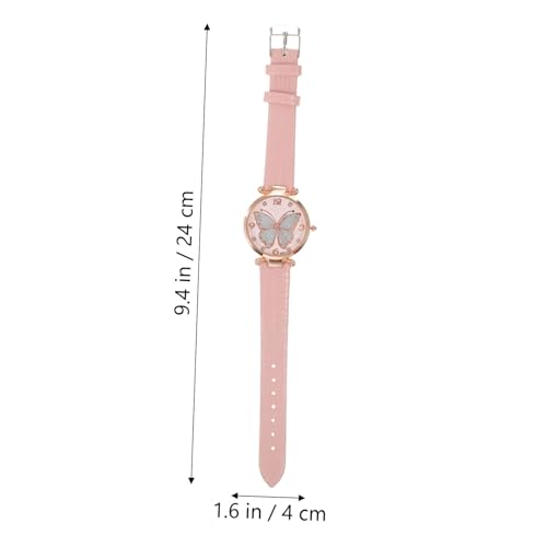 TOPPERFUN Schmetterlingsuhr Für Damen Armbanduhr Mit Filigranem Design Leicht Tragbar Für Freizeit Und Büro Schlichte Und Elegante Optik von TOPPERFUN