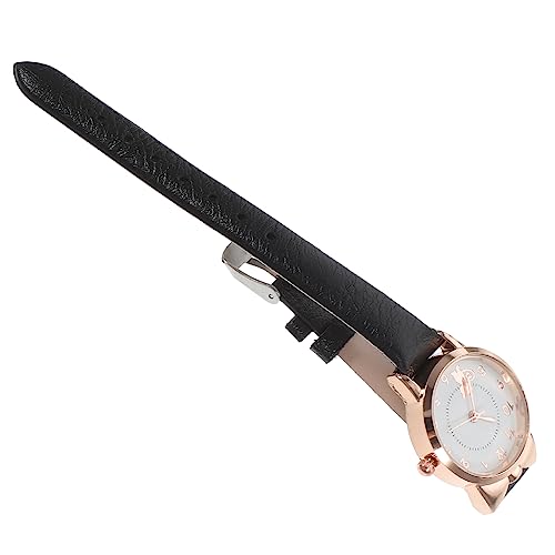 TOPPERFUN Damen Cartoon Katze Armbanduhr Einstellbare Quarzuhren für Täglichen Gebrauch Perfektes für Frauen Mädchen und Teenager Stilvolles Design Schwarz von TOPPERFUN