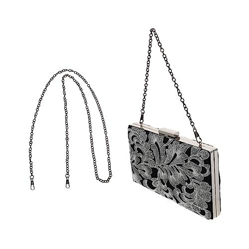 TOPPERFUN Damen Clutch mit Stickerei Praktische Handtasche aus Kunstleder für Abendveranstaltungen Hochzeiten Partys und Mehr Tragbar und Langlebig von TOPPERFUN