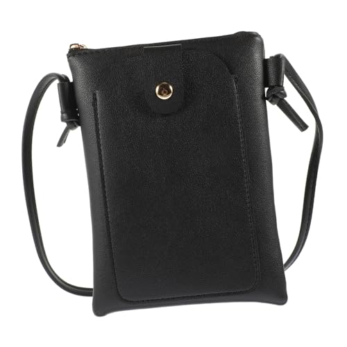 TOPPERFUN Damen Crossbody Bag Schultertasche Kleine Umhängetasche Handytasche Langlebig Alltag Reise Geschenk Schwarz von TOPPERFUN