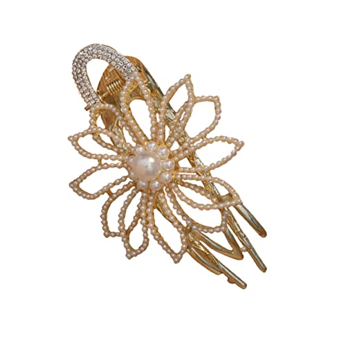 TOPPERFUN Damen Haarklammer aus Resin mit Blumenmuster Rutschfest für Dickes und Dünnes Haar für Hochzeiten Partys und Alltag Wasserfeste Haarspange für Perfekten von TOPPERFUN