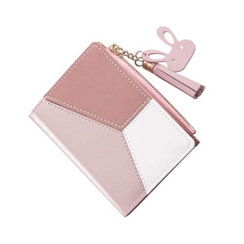 TOPPERFUN Damen Kurzgeldbörse PU Modisch Klein mit Reißverschluss Tassel Multifunktional Portemonnaie für Karten und Münzen Robust und Langlebig als von TOPPERFUN