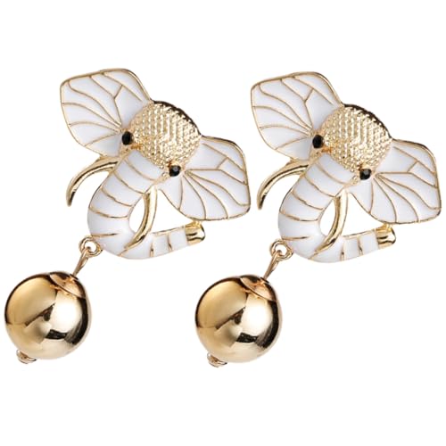 TOPPERFUN Damen Ohrstecker Design Einzigartige Zarte Ohrringe für Frauen Hautfreundlich Langlebig Elegant für Party Hochzeit Alltag Modisches Schmuckaccessoire Weiß von TOPPERFUN