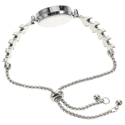 TOPPERFUN Damen Quarzuhr im Meerjungfrau Design Kristalluhr mit Strasssteinen wasserdichte Armbanduhr Silber Zeitlose für Outfit von TOPPERFUN