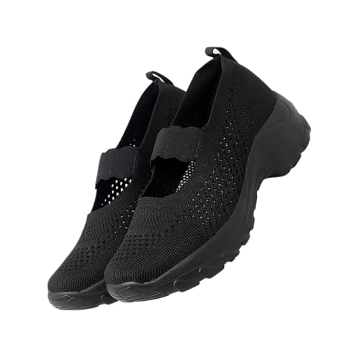 TOPPERFUN Damen Sneaker mit Dicker Sohle Atmungsaktiv Leicht Angenehm für Freizeit und Sport Schlankes Design Langlebiges Material Slip Schuhe Schwarz TOPPERFUN Damen Sneaker mit Dicker Sohle Atmungsaktiv Leicht Angenehm für Freizeit und Sport Schlankes Design Langlebiges Material Slip Schuhe Schwarz von TOPPERFUN