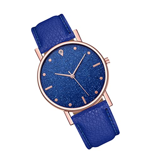 TOPPERFUN Damenarmbanduhr Versatile Lederquarzuhr mit Funkelndem Sternenhimmel Design für Täglichen Gebrauch und Besondere Anlässe von TOPPERFUN
