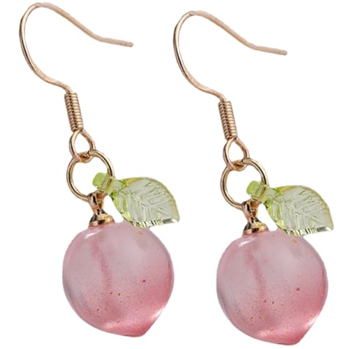 TOPPERFUN Dangle Ohrringe für Teenager Mädchen Pfirsichfarbene Ohrhänger mit Süßem Design Hautfreundlich Langlebig und Auffälliger Ohrschmuck für Alltag und Besondere Anlässe von TOPPERFUN