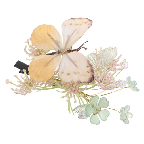 TOPPERFUN Schmetterlings Haarspange Blumenform Feenblume Haarnadel Damen Haarschmuck Hochzeit Party Schmetterlingsblume Feenharpune Damenhaaraccessoire von TOPPERFUN