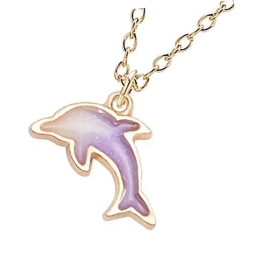 TOPPERFUN Delfin Anhänger Halskette für Frauen Schmuck Hochwertigem Legierungsmaterial als für Besondere Anlässe Wie Weihnachten Valentinstag und Muttertag von TOPPERFUN