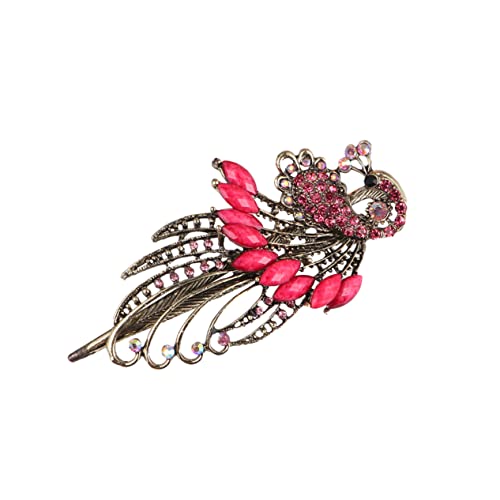 TOPPERFUN Delikates Design Haarklammer mit Strasssteinen Retro Peacock Haarschmuck für und Mädchen für Partys Festivals und Alltag von TOPPERFUN