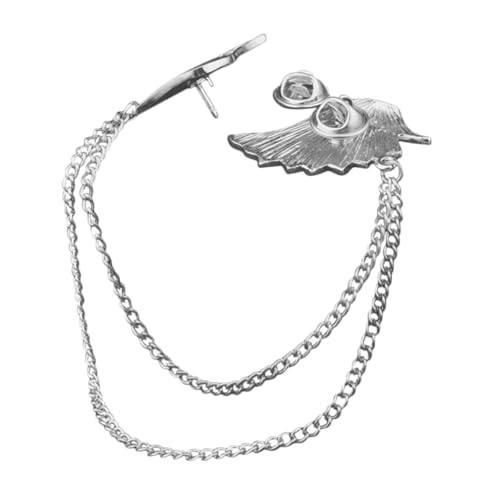 TOPPERFUN Design Brosche Legierung Schlichte Anstecknadel für Hemdkragen Unisex Zubehör für Frauen Männer Silberfarbener Kragenclip für Stilvolle Kleidung von TOPPERFUN
