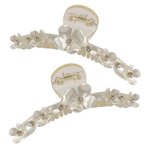TOPPERFUN 2stücke Blumen Haarspangen Groß Für Frauen Mädchen Party Hochzeit Geburtstag Alltag Haar Clips Schmuck Mit Strasssteinen Haarklammern von TOPPERFUN