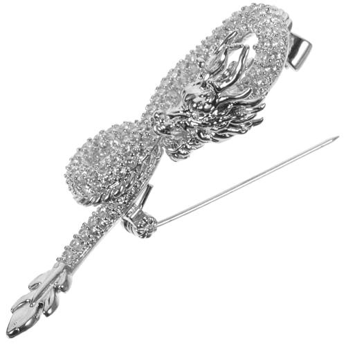 TOPPERFUN Drachen Brosche für Damen Robuste Metall Brustnadel im Chinesischen Kreative Kostümdekoration für Jacken Pullover Schals Glücksbringer für Jahr Drachen von TOPPERFUN