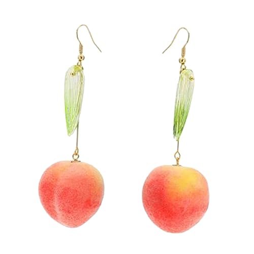 TOPPERFUN Damen Ohrringe Pfirsichfarben Ohrringe Tropfen Obst Ohrschmuck Für Mädchen Und Frauen von TOPPERFUN