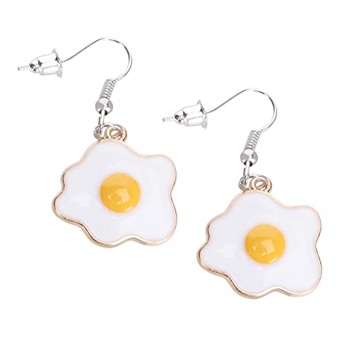 TOPPERFUN Pochierte Eier Ohrstecker Lebensmitteldesign Bunte Hängeohrringe Für Frauen Kreative Spiegelei Ohrringe Süßer Ohrschmuck Für Mädchen von TOPPERFUN