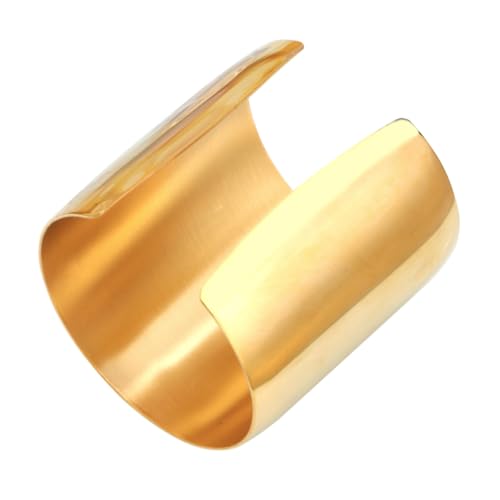 TOPPERFUN Einstellbarer Damen Cuff Armreif aus Edelstahl Breiter Goldfarbener Schmuck Modischer Langlebiger Armschmuck für Alltag Party Hochzeit für Frauen von TOPPERFUN