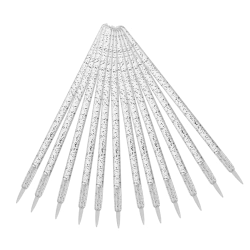 TOPPERFUN Einweg Nylon Eyeliner Pinsel mit Glitzer Wands Ergonomischer Make Up Pinsel für Lidstrich Augenbrauen und Lippenkontur Tragbar Vielseitig für Alltag und Besondere Anlässe von TOPPERFUN