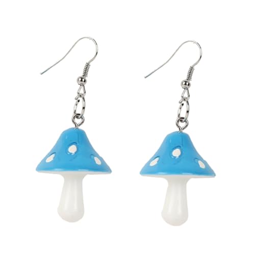 TOPPERFUN Einzigartige Kreative Pilz ohrringe aus Hochwertigem Kunststoff Modisch und Leicht Baumelnd für Damen Sommerliche Schmuckaccessoires Angenehm zu Tragen und Allergiefrei von TOPPERFUN