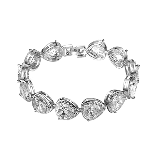 TOPPERFUN Elegantes Armband Transparent Damen Schmuck Glänzend Modisch für Freund Familie Geburtstag Alltag Party von TOPPERFUN