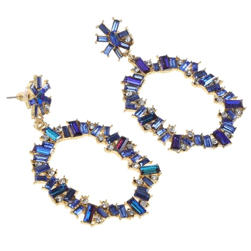 TOPPERFUN Extravaganter Damenkreis Pendelohrschmuck Stilvolle Hängende Ohrringe für Partys und Besondere Anlässe Hochwertigem Blau Modisches Accessoire für Look TOPPERFUN Extravaganter Damenkreis Pendelohrschmuck Stilvolle Hängende Ohrringe für Partys und Besondere Anlässe Hochwertigem Blau Modisches Accessoire für Look von TOPPERFUN