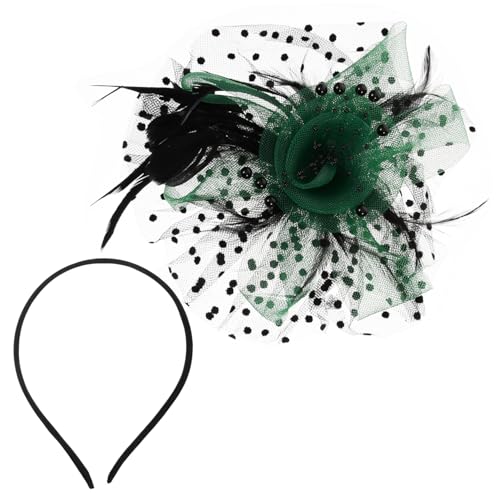 TOPPERFUN Fascinator Hut für Damen Eleganter Teeparty Haarreif mit Federn für Hochzeiten Geburtstagsfeiern und Cosplay Elastisches Design Farbenfrohe Schwarz Grün TOPPERFUN Fascinator Hut für Damen Eleganter Teeparty Haarreif mit Federn für Hochzeiten Geburtstagsfeiern und Cosplay Elastisches Design Farbenfrohe Schwarz Grün von TOPPERFUN
