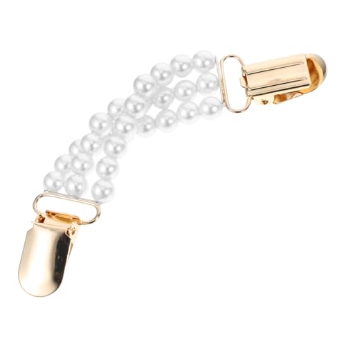 TOPPERFUN Faux Perlen Strickjacken Clip für Damen Kette als Pullover Verschluss Vielseitig für Schals Kleider und Hemden Stilvolles Accessoire für Jede Garderobe von TOPPERFUN