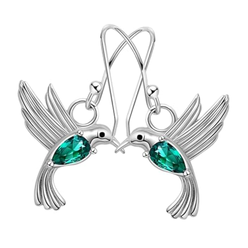 TOPPERFUN Fliegende Hummingbird Ohrhänger Damen Modische Baumelnde Tropfenohrringe Mit Grünem Zirkonia Schmuck Geschenk Für Mutter Tochter Alltag Party TOPPERFUN Fliegende Hummingbird Ohrhänger Damen Modische Baumelnde Tropfenohrringe Mit Grünem Zirkonia Schmuck Geschenk Für Mutter Tochter Alltag Party von TOPPERFUN