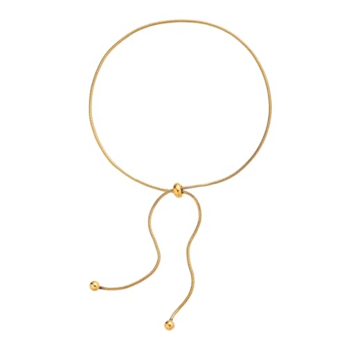 TOPPERFUN Fußkettchen Damen Titanstahl Goldfarben Einfaches Design Ansprechendes Fußschmuck Leichtes und Elegantes Armband für Sommer Feine Verarbeitung und Vielseitig Kombinierbar von TOPPERFUN