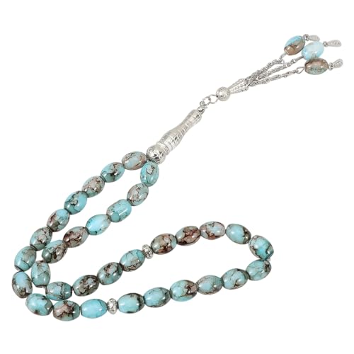 TOPPERFUN Gebetskette mit Farbiger Glasur Perlenarmband für Zeremonien Rosafarbene Kette für Religiöse Praktiken für und Buddha Anhänger von TOPPERFUN