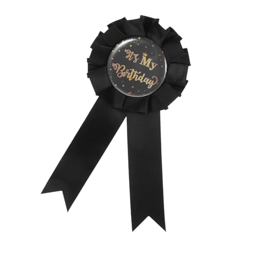 TOPPERFUN Geburtstags-Abzeichen-Pin Anstecknadel aus Weißblech zum Geburtstag Geburtstagszubehör Geburtstagsabzeichen Geburtstagsnadel für Männer Mädchen-Geburtstagsbrosche Eisen Schwarz von TOPPERFUN