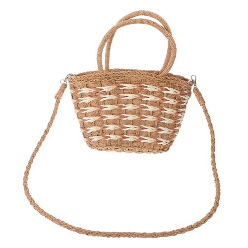 TOPPERFUN Geflochtene Strandtasche für Damen Große Kapazität Leichte und Langlebige Umhängetasche für Sommer und Strandurlaub Vielseitig Kombinierbar mit Jedem Outfit von TOPPERFUN