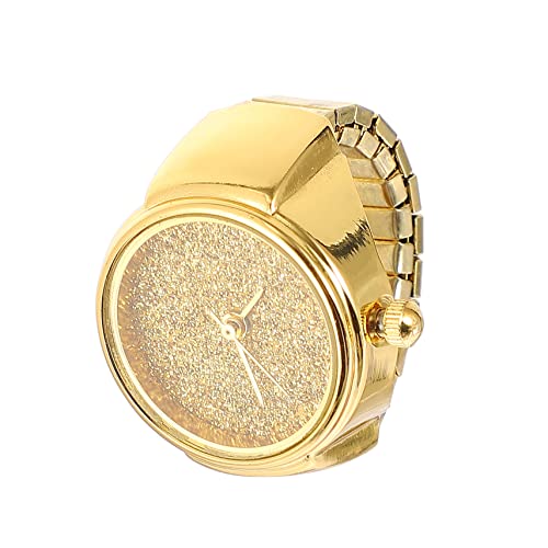 TOPPERFUN Uhrenringe Mit Glitzerdesign Einfache Damen Und Herren-ringuhr Präzise Quarzwerkzeitmessung Und Dekoratives Für Geburtstag Und Neujahr von TOPPERFUN