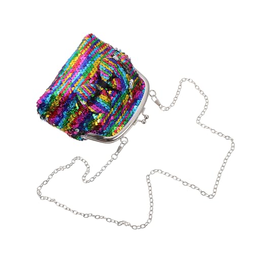TOPPERFUN Glitzernde Mädchen Umhängetasche mit Schleifendesign Pailletten Beutel für Farbige Single shoulder Bag Kleine Geldbörse zur Aufbewahrung von Kleingeld von TOPPERFUN
