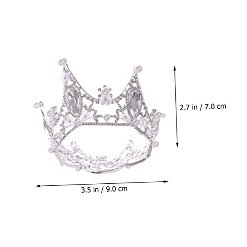 TOPPERFUN Goldene Braut Tiara mit Perlen und Funkelnden Strasssteinen Langlebiges Legierungs Haarband Königliches Design für Hochzeit Festzug Brautjungfer und Prinzessinnen Stabil und von TOPPERFUN