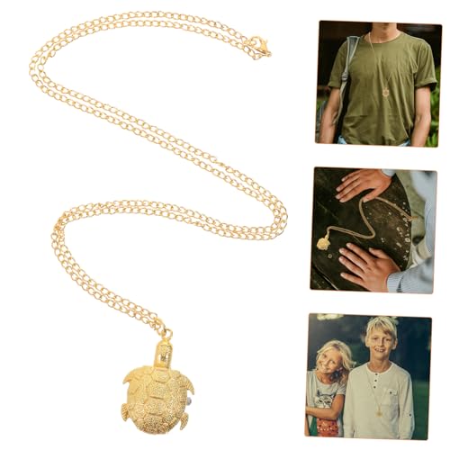 TOPPERFUN Retro Schildkröte Taschenuhr Kettenuhr Legierung Vintage Quarz Uhr für Damen und Herren von TOPPERFUN