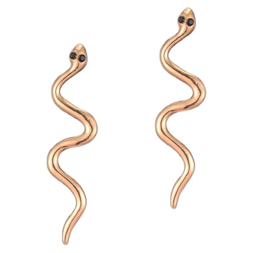 TOPPERFUN Goldene Schlangenohrringe Damen Modische Geometrische Ohrstecker im Minimalistischen Design Langlebiges Hautfreundliches Material für Alltag Reisen und Party Einzigartiger von TOPPERFUN
