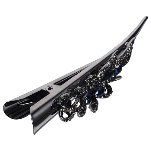 TOPPERFUN Große Haarklammer Metall mit Funkelnden Strasssteinen Vintage Entenschnabel Haarclip für Damen Stabile Haarschmuck Accessoires für Eleganten Look und Party Modisch und Schonend von TOPPERFUN