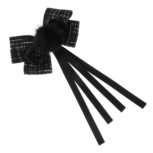 TOPPERFUN Schleifenbrosche Damen Große Plüsch Schleife Krawattennadel Eisen Brosche für Kleider Stilvolle Anstecknadel für Besondere Anlässe von TOPPERFUN