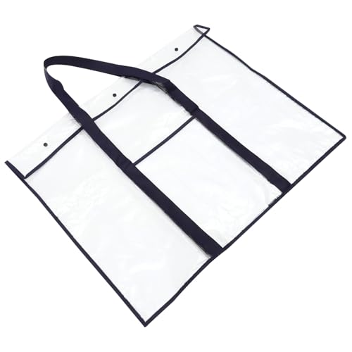 TOPPERFUN Große Transparente Aufbewahrungstasche mit Tragegriff Leichte Handtasche für Kunstwerke Praktischer Malertaschen Organizer für Outdoor skizzieren und Zeichnungszubehör von TOPPERFUN
