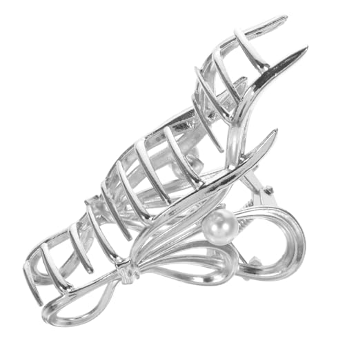 TOPPERFUN Großer Schmetterling Haarklammer Damen Haarklammer mit Perlen Dekor Stabiler Metall Haar jaw Clip für Dickes und Dünnes Haar Praktischer Haarschmuck für Alltag Hochzeit und von TOPPERFUN