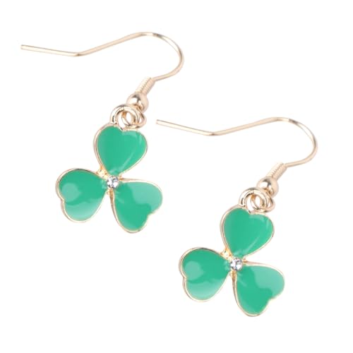TOPPERFUN Grüne Shamrock Ohrringe Damen Ohrstecker Kleiner Party Schmuck für Patricks Day Festival mit Feinem Design und Lebhafter Farbe von TOPPERFUN