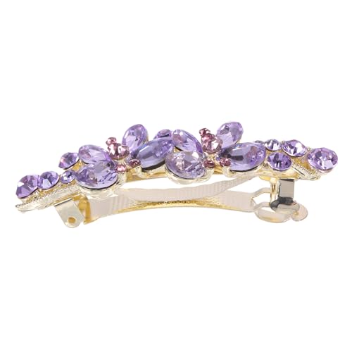 TOPPERFUN Haarnadel Damen mit Schmetterling und Strass Haarschmuck Accessoire für Dünnes Haar für Hochzeiten Partys und Besondere Anlässe Violett Langlebig und Bequem zu Tragen von TOPPERFUN